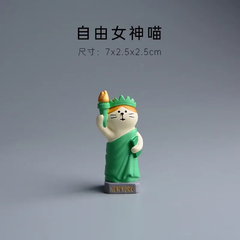 Modelo de miniaturas Zakka, figuritas de la Estatua de la libertad, Gato Hachiko, artesanía de resina para el hogar, adorno de escritorio, decoración, artesanías, regalo