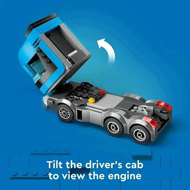 998 Uds. Bloques de construcción de transportador de automóviles de la serie City, remolque de camión de dos pisos con coches deportivos, vehículo de juguete MOC para niños,