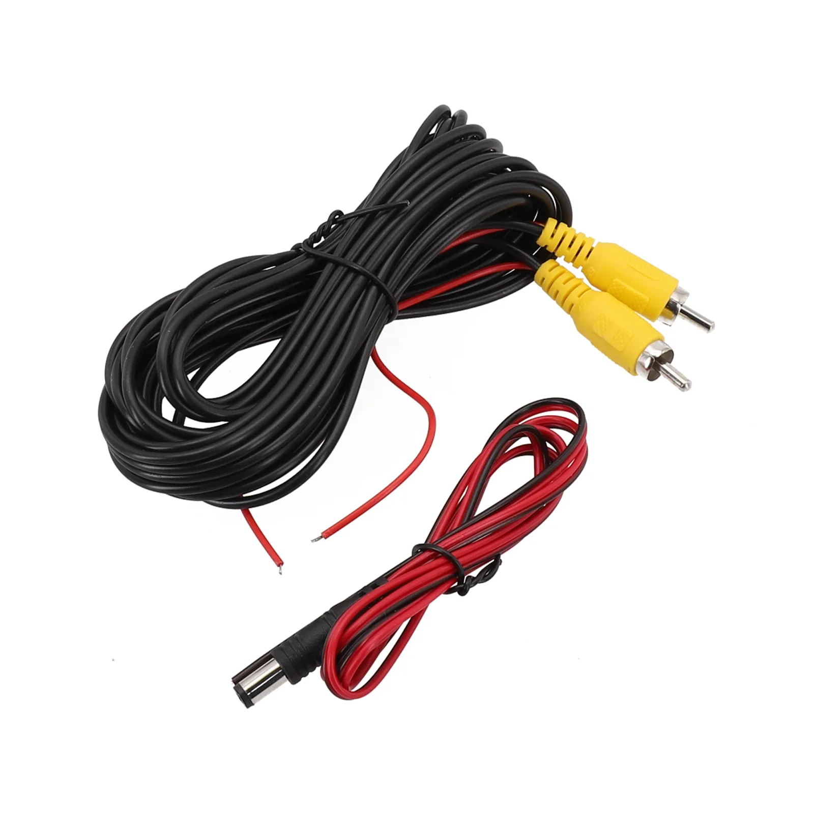 1pc Car Video Cable + 1pc Power Cable Rear View Parking Camera Video Wire Male To Male Compatible With Surveillance Camera