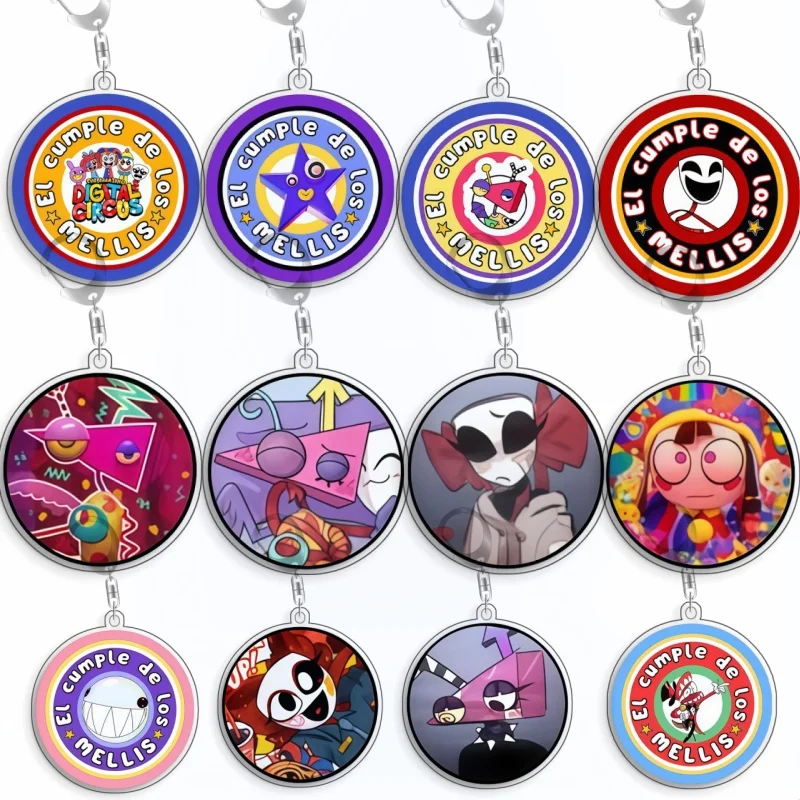 

For The Amazing Digital Circus Ragatha Pomni Gangle Caine Jax Acrylic Selfmade Cute Cartoon Anime Keychain Pendant Toy Gifts 5cm