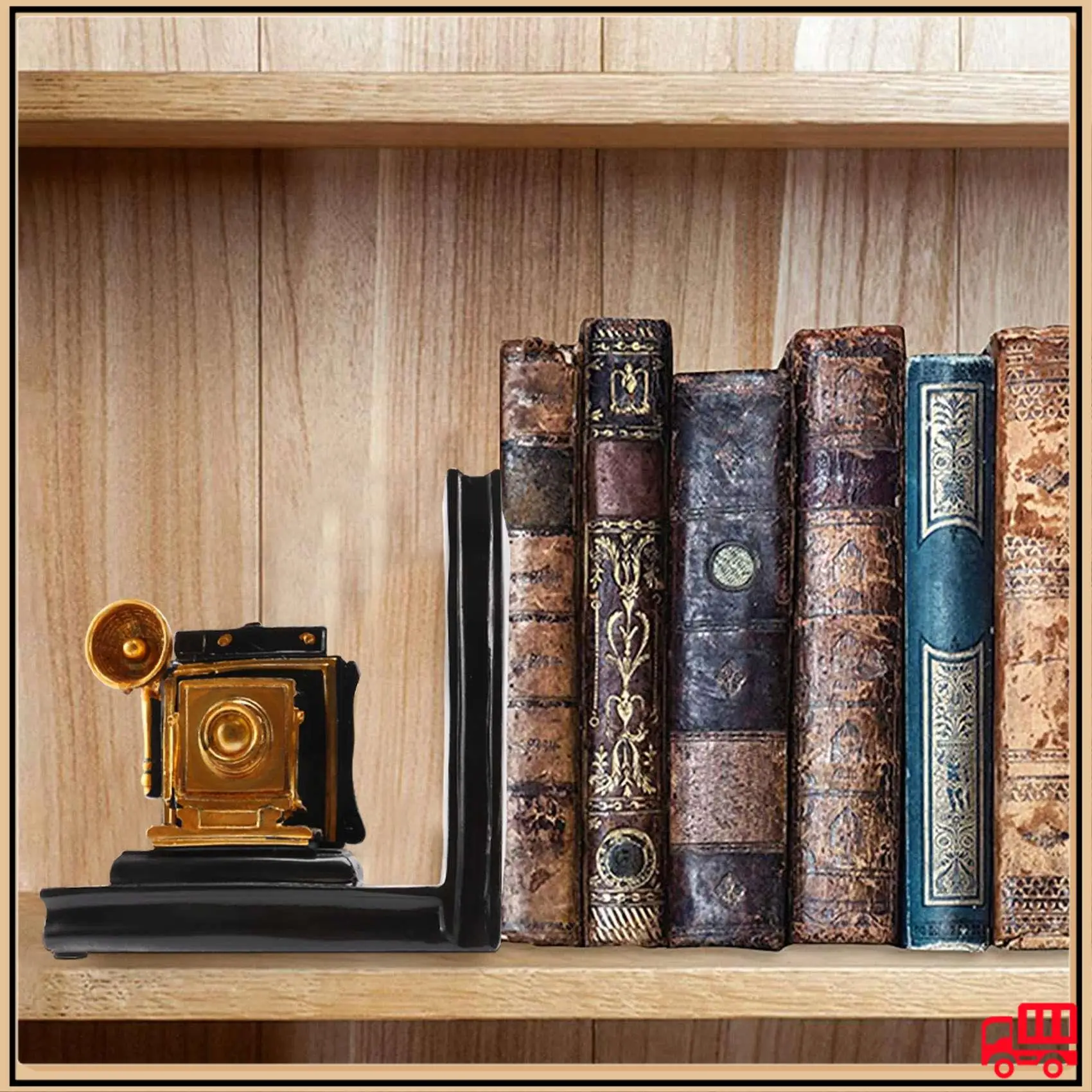 

Reliable Retro Camera Bookend Movie Film Projector Black Silver Collector's Project Creative Bookcase Vintage Jewelry Study Room