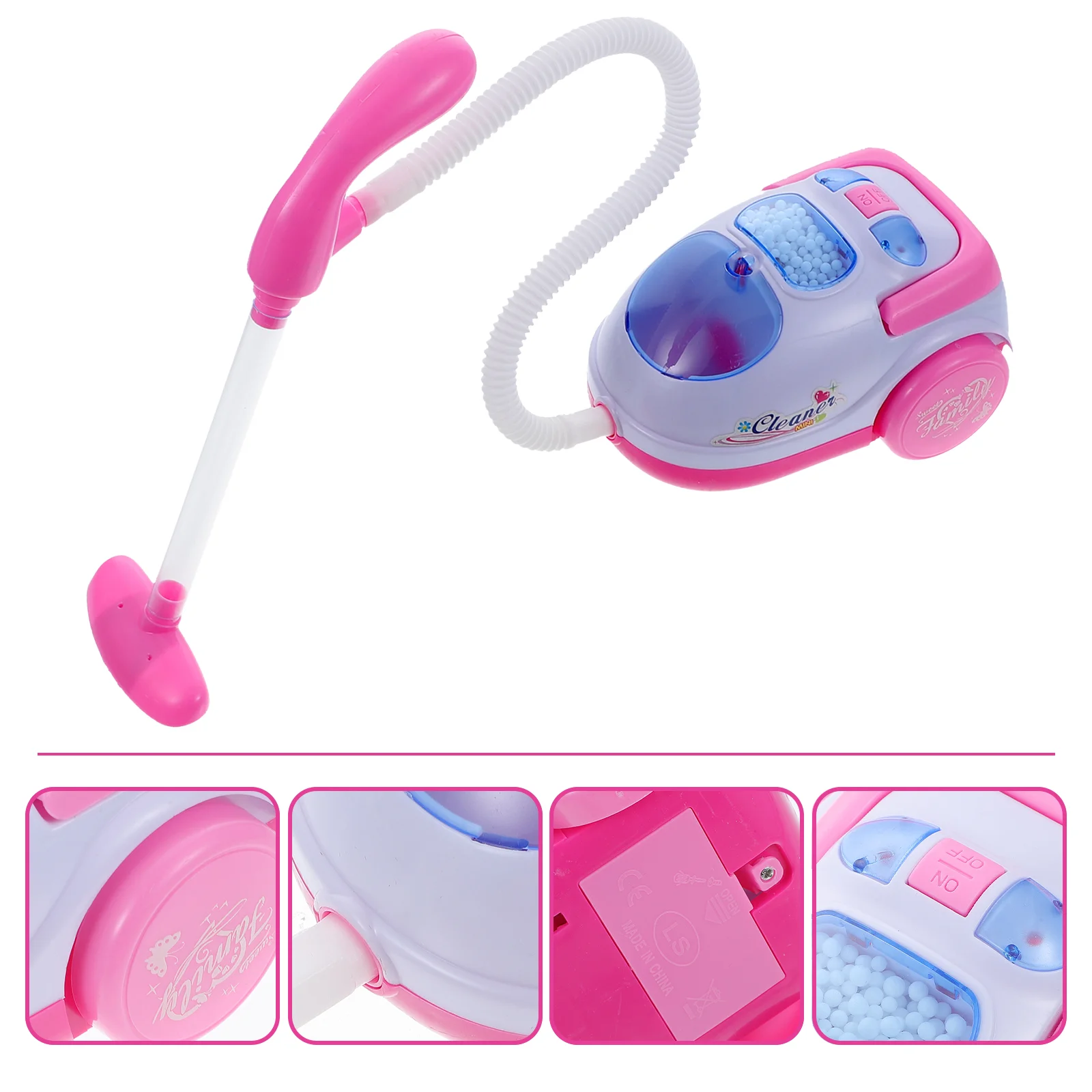 

Kids Educational Toys Cleaning Simulation Vacuum Cleaner Children’s Simulated Plastic Home for Girls