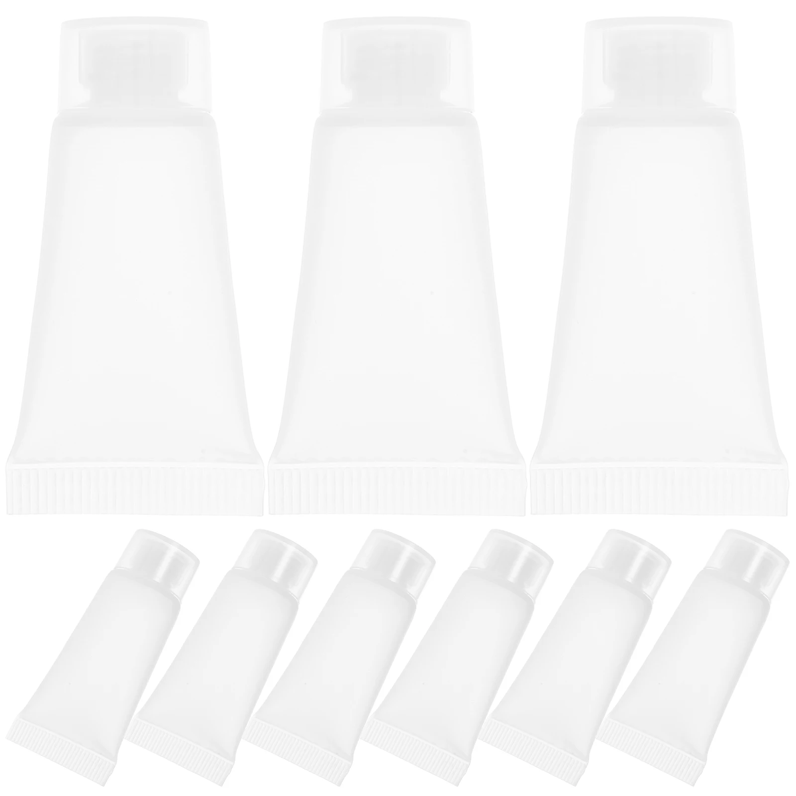

50pcs Empty Tubes 5ml Travel Size Refillable Toothpaste Shampoo Lotion Squeeze Bottles Portable Dispensing Hose lotion