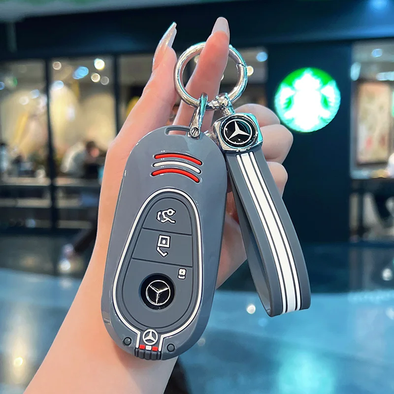 

Чехол для автомобильного ключа для Mercedes Benz 2022 C S Class W206 W223 S350 C260 C300 S400 S450 S500, защитный держатель для брелока