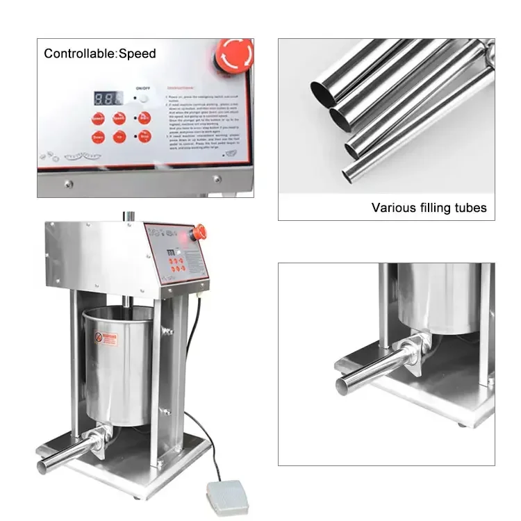 Popular Automatic Electric Sausage making Machine Sausage Stuffer Stainless Steel Meat Filling Machine