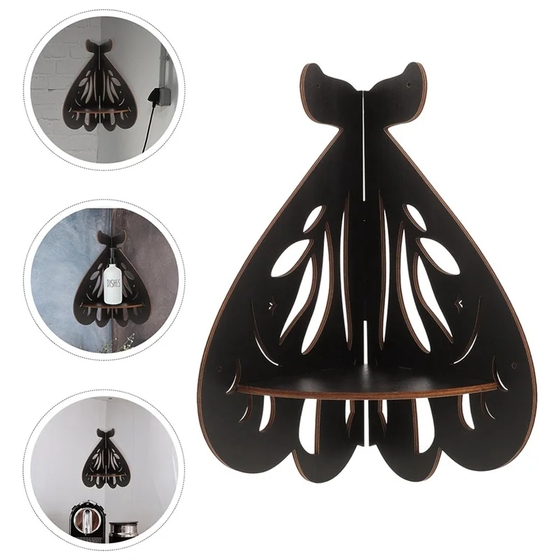 A79I حورية البحر رف زاوية خشبي جدار جبل رف معلق ديكور زهرة النبات عرض الرف لغرفة المعيشة كتاب ديكور