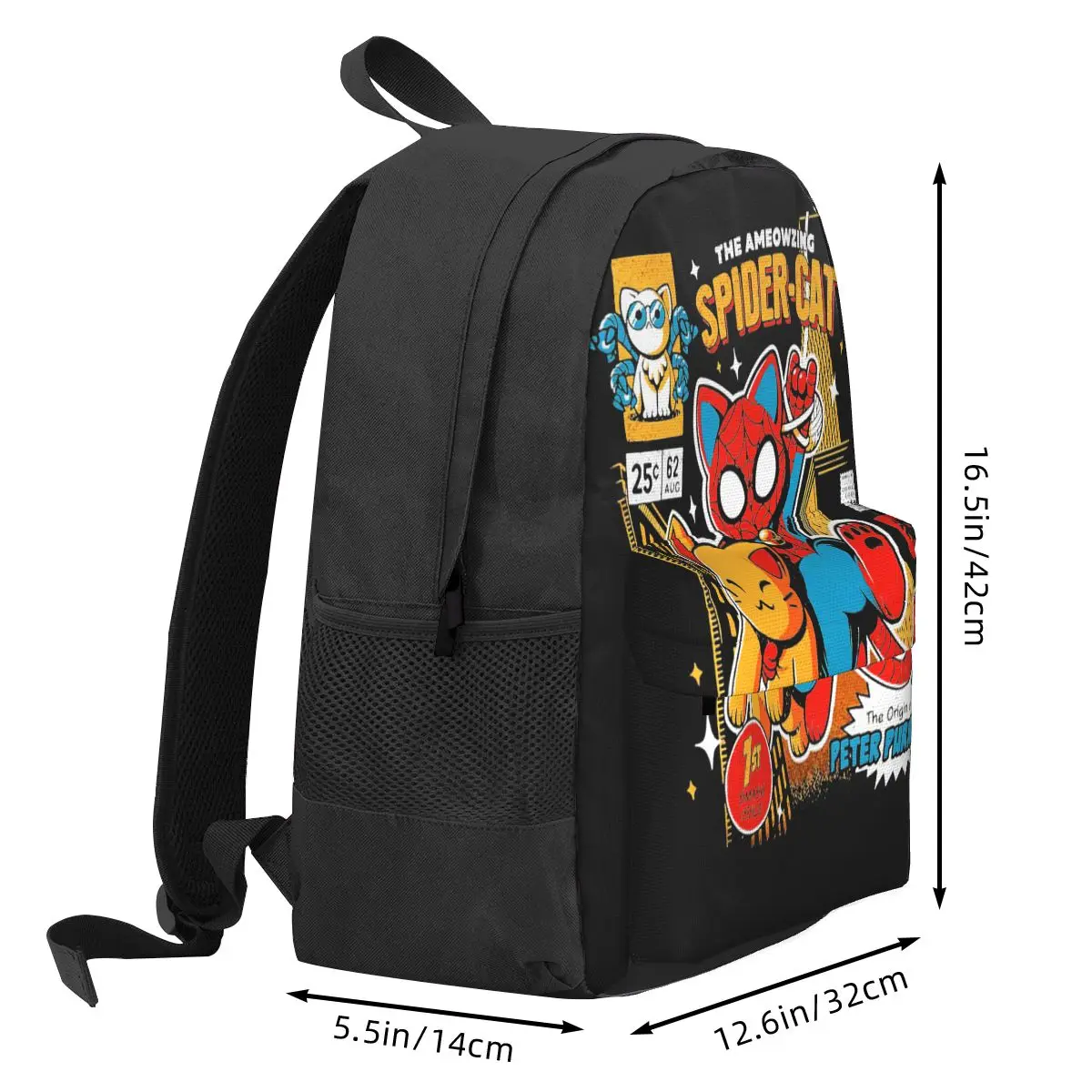 The Ameozing Spider Cat Women Backpack Mochila 3D Print Fashion Student School Bag Spiderman Laptop Rucksack Boys Girls Travel