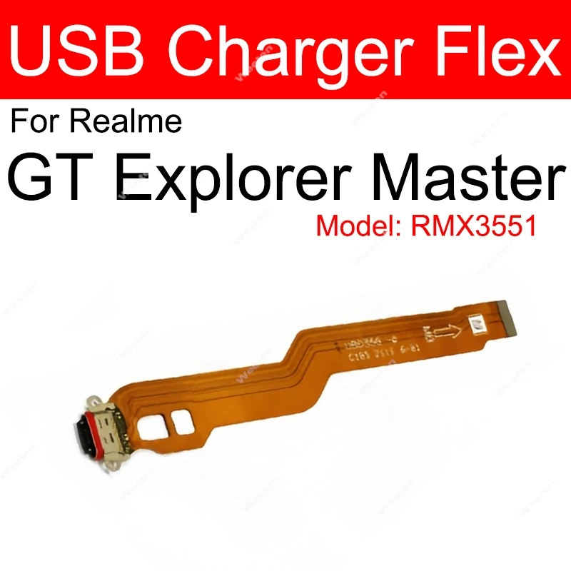 For Realme GT 2 5 Pro GT Neo 2 3 GT 2 Master Explorer USB Charging Dock Flex Cable USB Charger Port Connector Flex Ribbon Parts