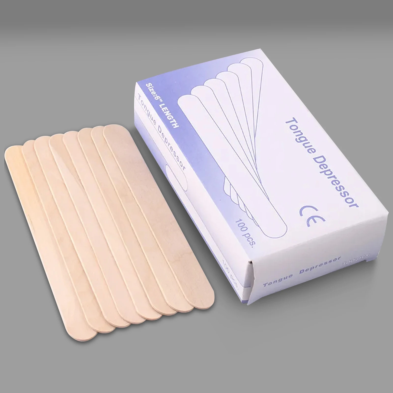 Descartável Tongue Depressor Tatuagem De Madeira, Waxing Stick, Pacote De Papel Individual, Tatuagem De Cabelo Suprimentos, 10 Pcs, 30 Pcs, 50 Pcs,