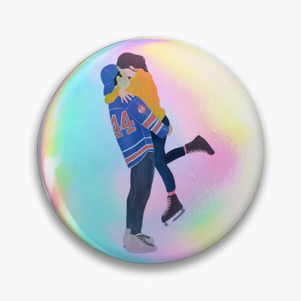 Romantic Garrett Graham - off campus Pin Holographic Star Heart Pin Brooches Laminated Button Fashion Accessory