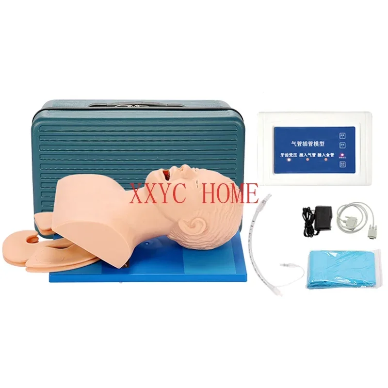 Intubation Manikin Training Model Adult Electronic Human Tracheal Training Model Airway Management Training Device PVC Alarm Sim