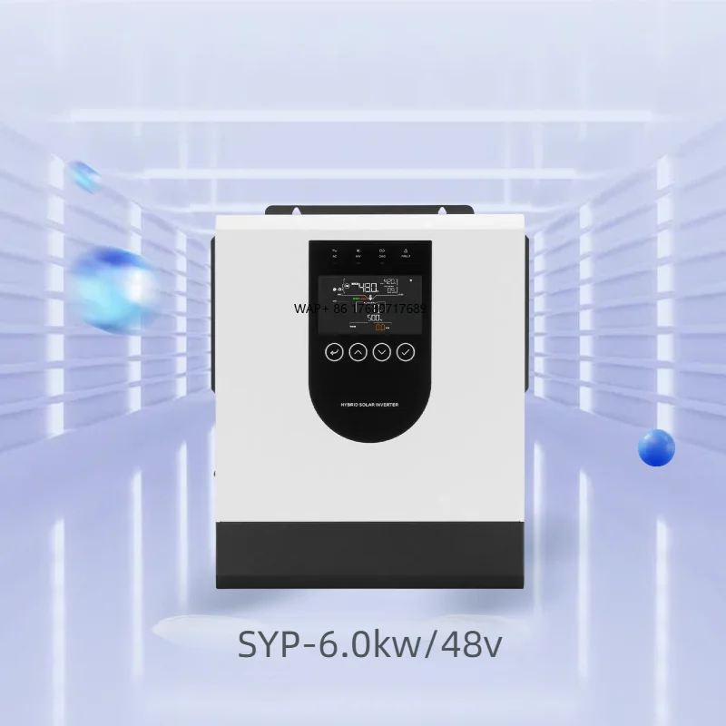 

Two Years Guarantee 6000W Hybrid Grid Solar Inverter 48V Pure Sine Wave AC MPPT Controller Single Output Home Solar Systems