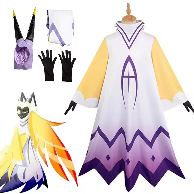 Adam Cosplay Fantasia Hazzbin Cartoon Hotel Kostüm Verkleidung für erwachsene Männer Frauen Robe Kleid Halloween Karneval Party Kleidung