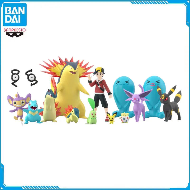 BANDAI Original Pokemon Scale World Johto Region Typhlosion 1/20 PVC Anime Action Figure Collectible Kit Model Toy Gift for Kids