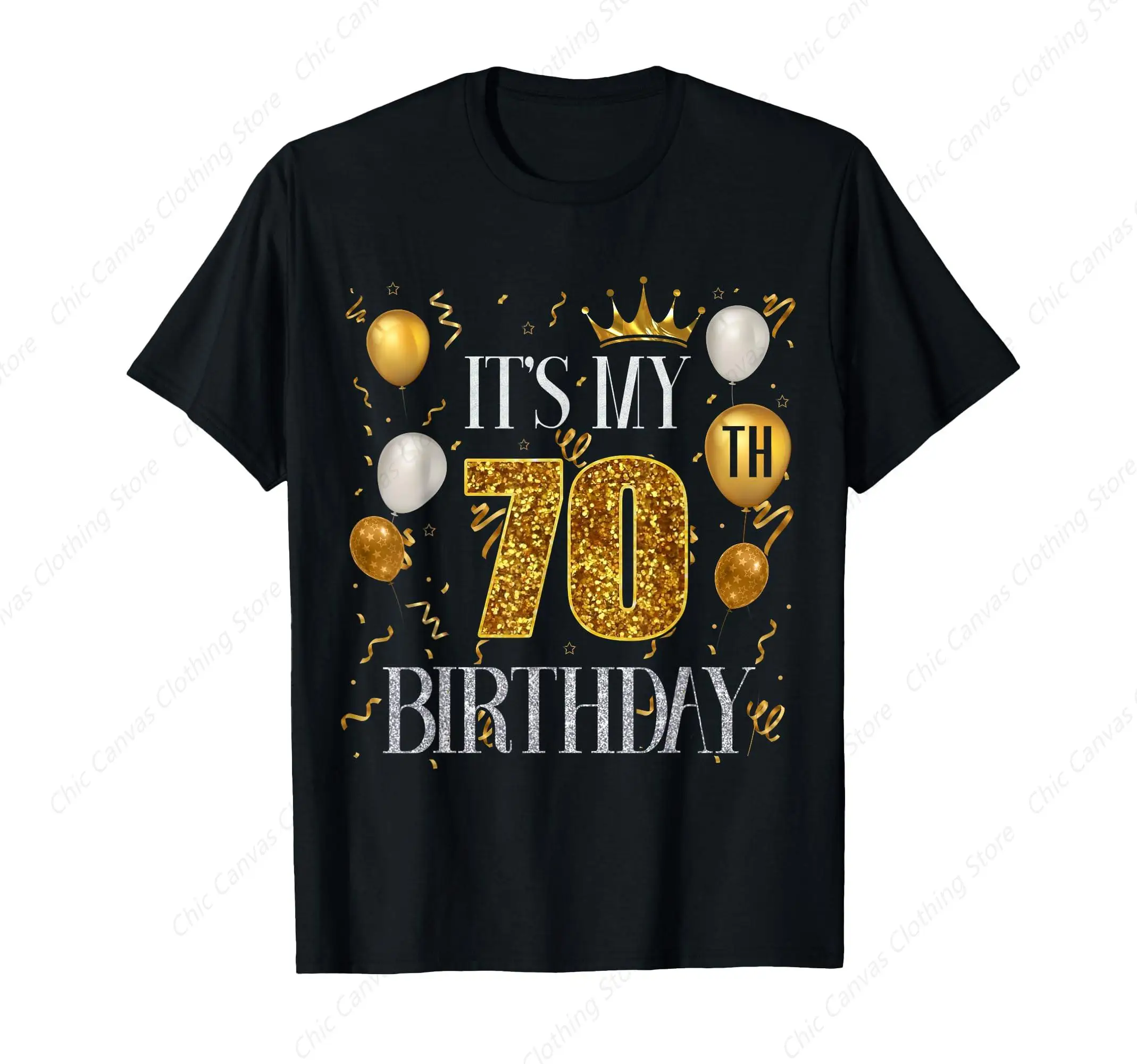 

This Is My 70th Birthday 1955 Birthday T-Shirt For Men And Women, Fun Printed Cotton Short Sleeved Gift