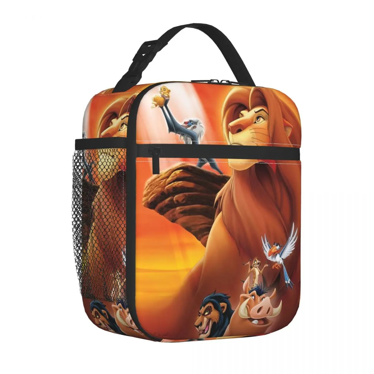 

Lion King Insulated Lunch Bag High Capacity Funny Cartoon Simba Lunch Container Thermal Bag Tote Lunch Box School Food Handbags