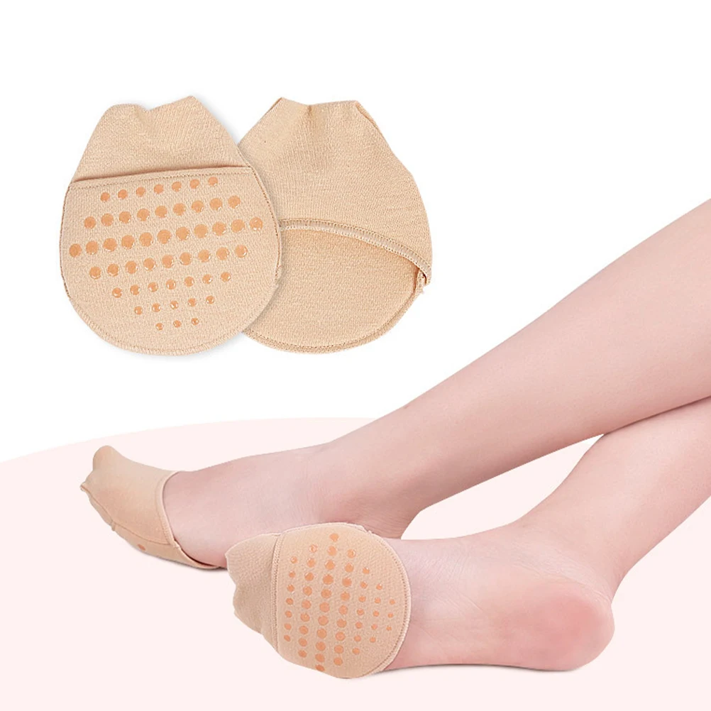 

Anti-slip Forefoot Socks Invisible Toe Topper Half Foot Cushion Pads Women High Heels Flats Boot Comfort Durability