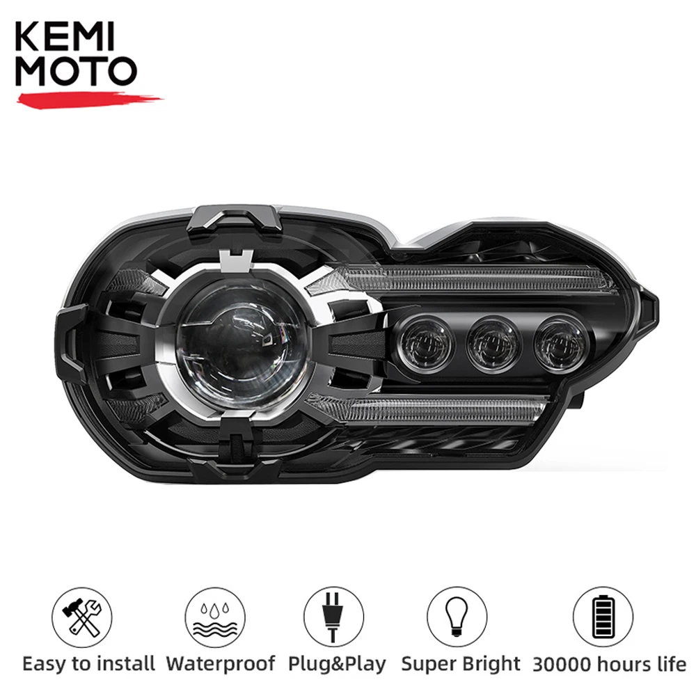 For BMW K1200R 2005-2009 For BMW K1300R 2010-2013 Motorcycle LED Headlights Complete LED Projector Headlight Assembly