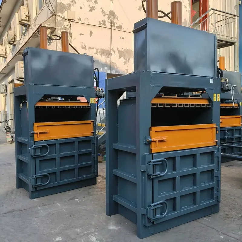 Industrial Vertical Hydraulic Press Baler for Cardboard Plastic PET Bottle Aluminum Can Fabric Sponge