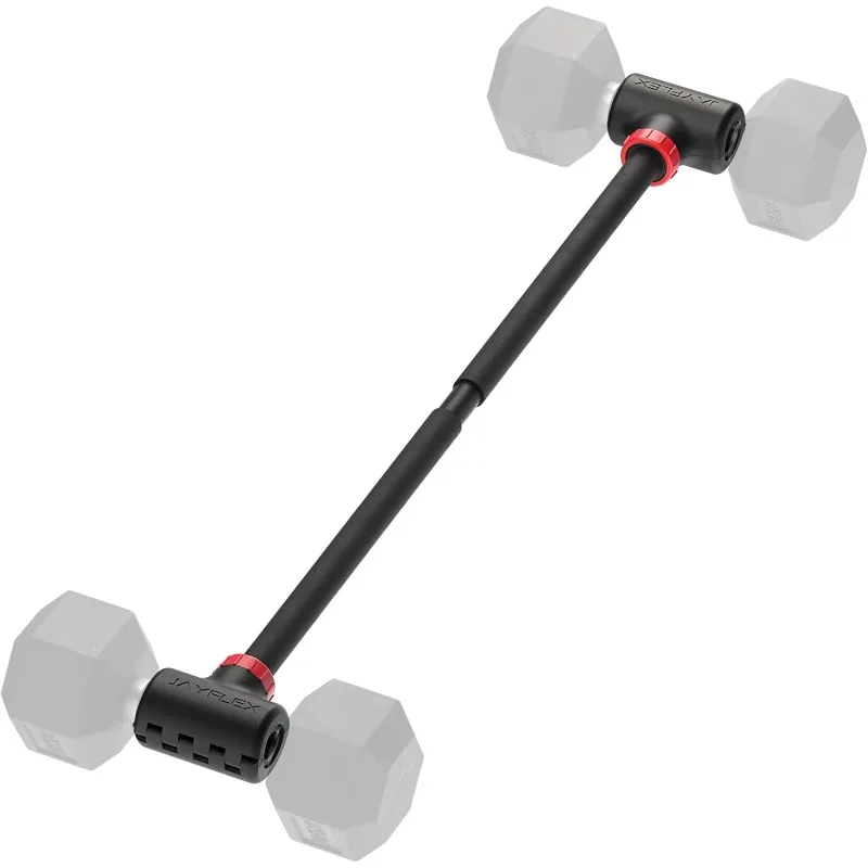 

Jayflex Hyperbell Dumbbell Converter - Convert Dumbbells to Barbell Set and Kettlebell for Home Fitness - Adjustable