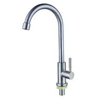 Kitchen Faucet Sink Sprayer Swivel Spout Brushed Stainless Steel Mixer Tap Single Cold Water Deck Mounted Kitchen Sink Tap