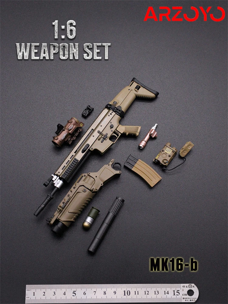 Mini Times zabawki 1/6 broń żołnierska Mk16 Fnscar Model do karabinu szturmowego pasuje do 12-calowego żołnierza figurki ciała