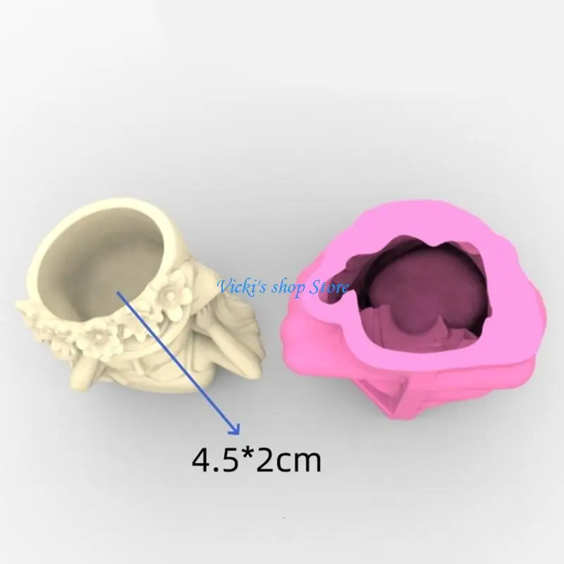 

Reusable Flower Pot Silicone Casting Mold For DIY Crafts Resin Cement Plaster Projects