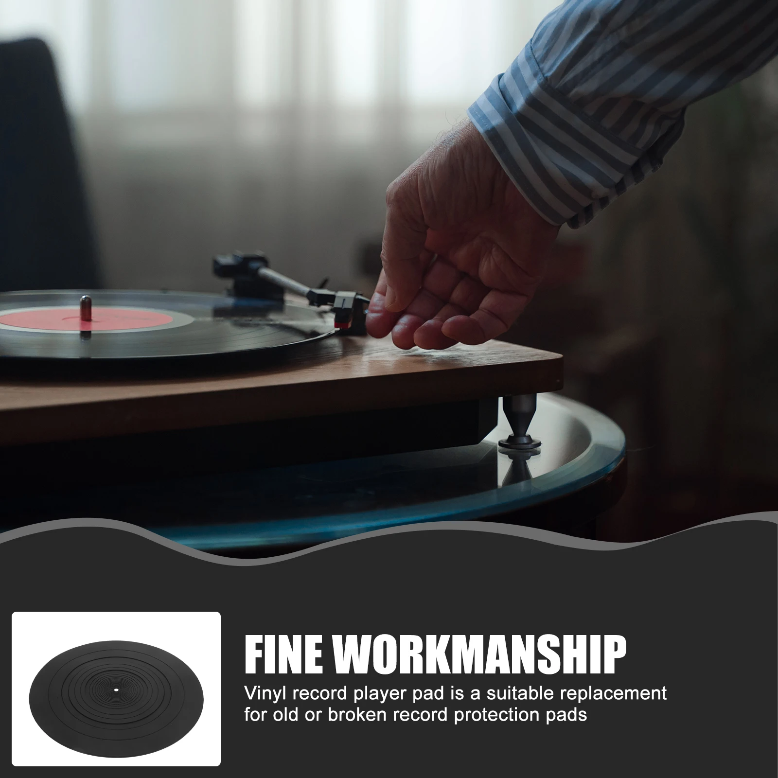 

Vinyl Record Player Pad Disc Accessories Protection Turntable Platter Mat Record Players Supplies DJ Equipment Home Audio Video
