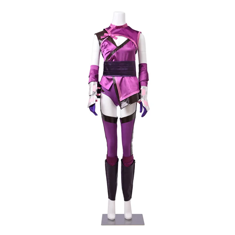 Game Mortal  Mileena Cosplay Komba Costume Full Set Sexy Purple Color Uniform for Women Halloween Cosplay Outfits Carnival Suit