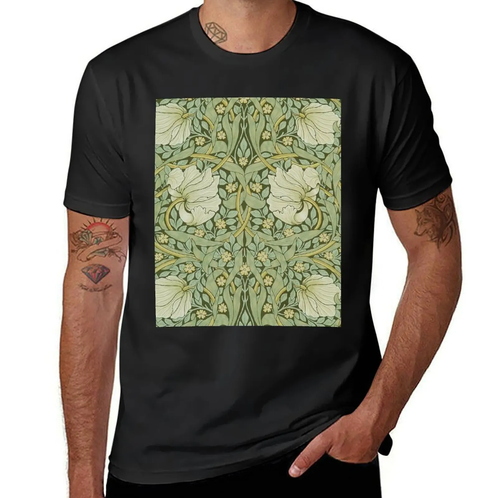 Exhibition Green William Morris Pimpernel T-Shirt Aesthetic clothing graphics mens graphic t-shirts pack