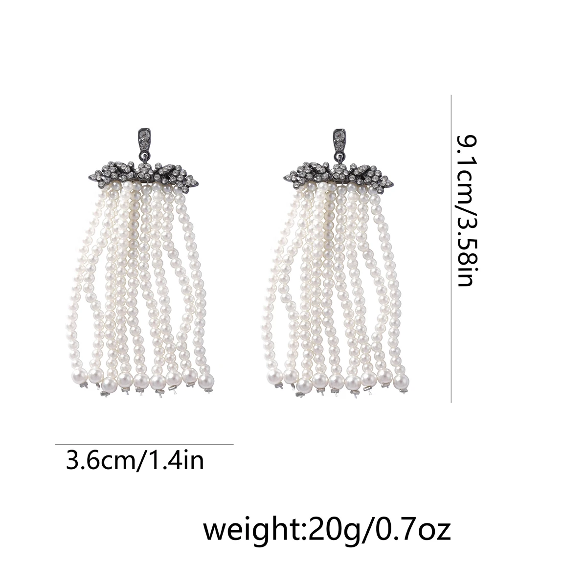 ZAA Trendy Women Jewelry Long Pearl Beaded Tassel Earrings High Quality Charm Party Holiday Accessories Birthday Gifts