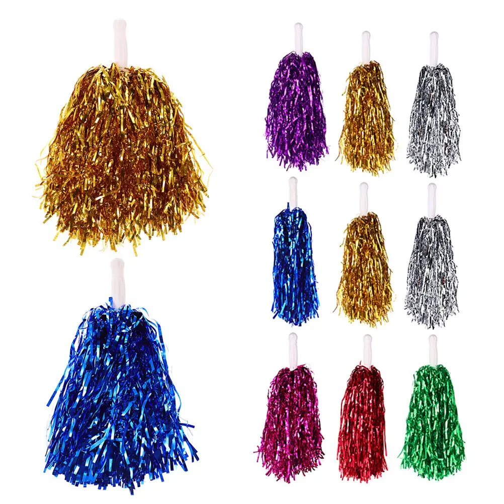 

28pcs Cheerleading Flower Ball Pom Poms Bulk Vibrant Colors Sturdy Plastic Gymnastics Dance Accessories Team Sport