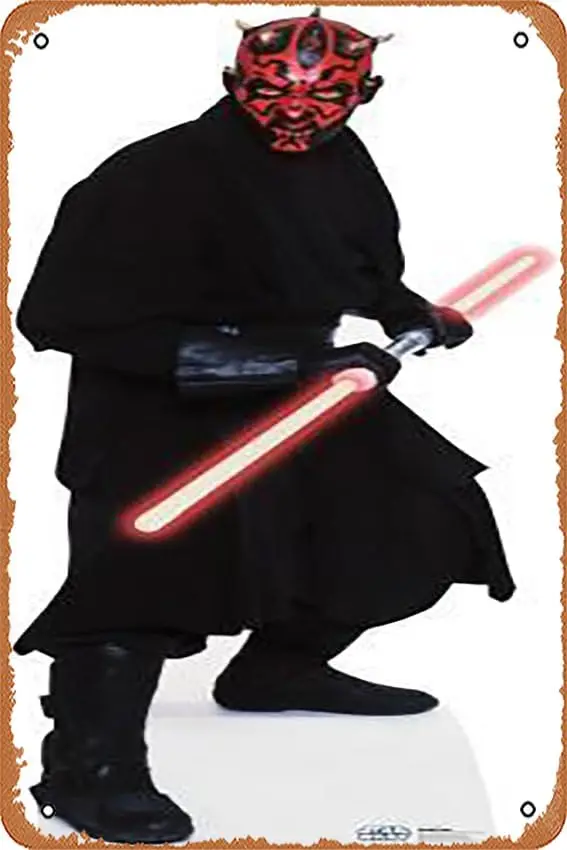 Metall-Blechschild – Darth Maul – Poster, Metallplakette, Café, Bar, Wanddekoration für Zuhause