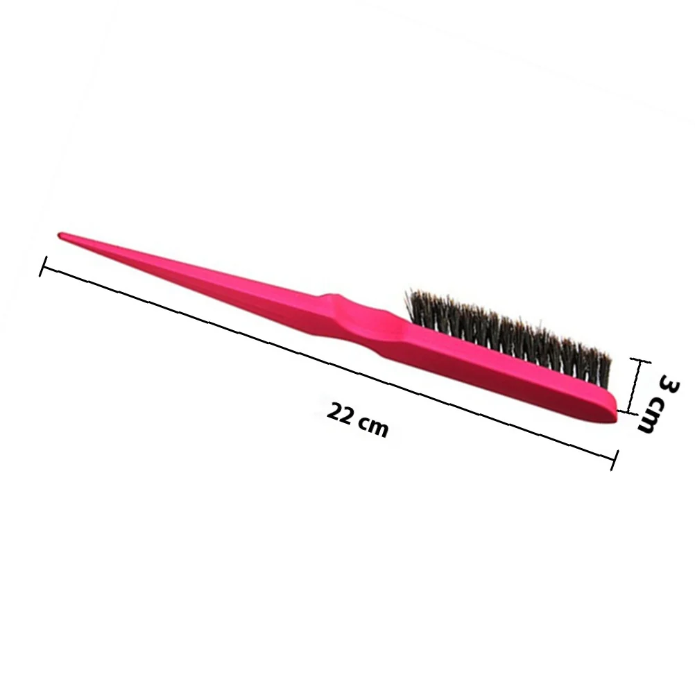 2Pcs Pig Bristle Curling Comb for Home and Salon Use Sturdy Long Handle Bristles Hair Comb Gentle Scalp Massage