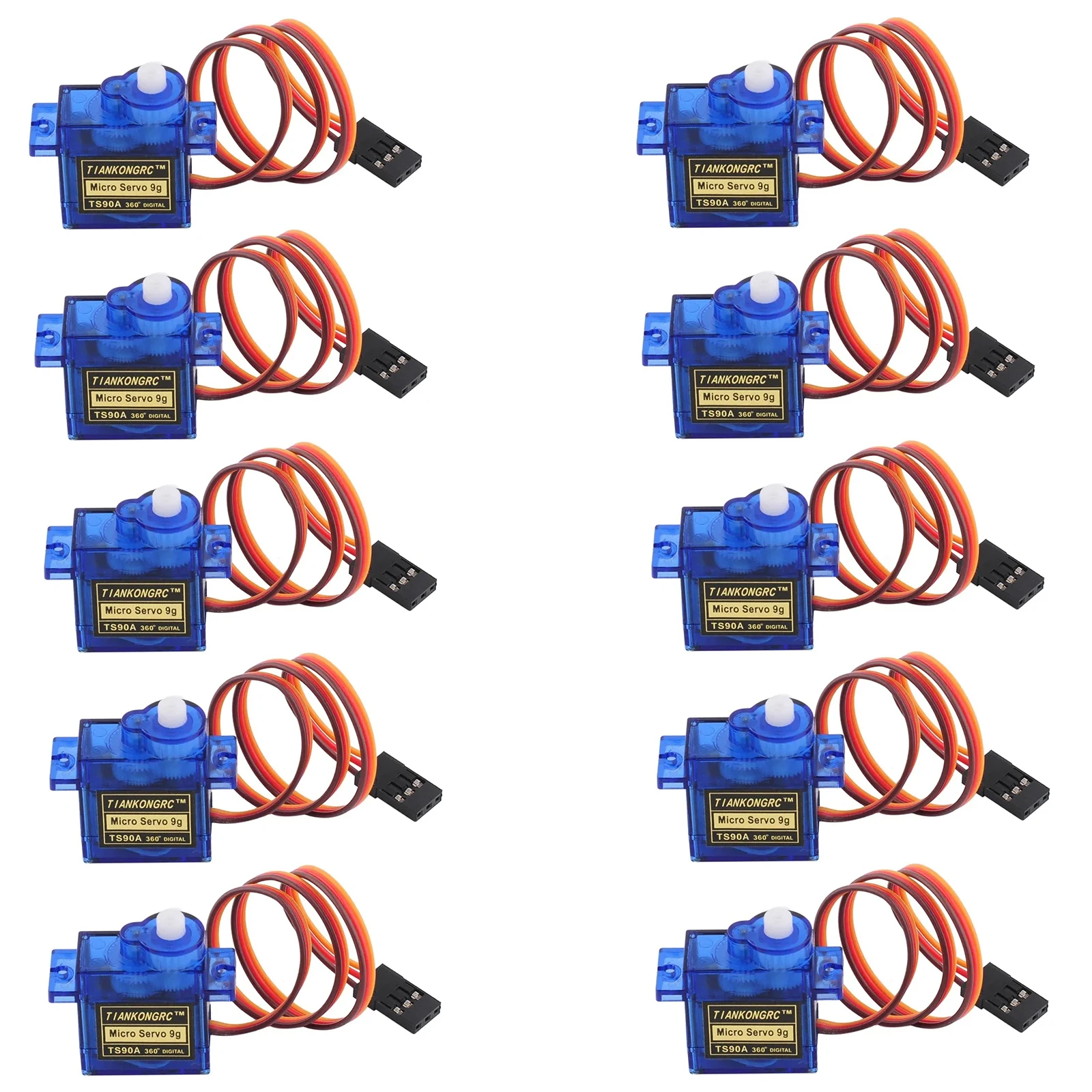TS90A 9g Micro Analog Servo 180/270/360 Degree Mini Steering Gear Servos for RC Cars/Robot Models 4.8V-6V Power Functions Parts