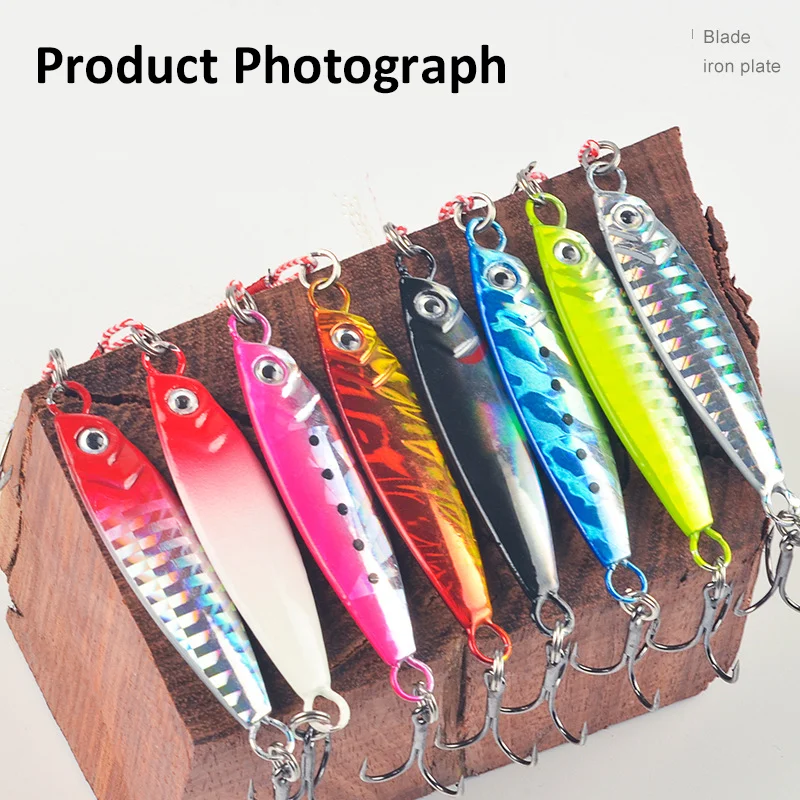 Imagem -03 - Metal Casting Jig Fishing Lure Shore Drag Cast Jigging Colher Isca Artificial Combater Iscas de Água Salgada 10g 15g 20g Pcs