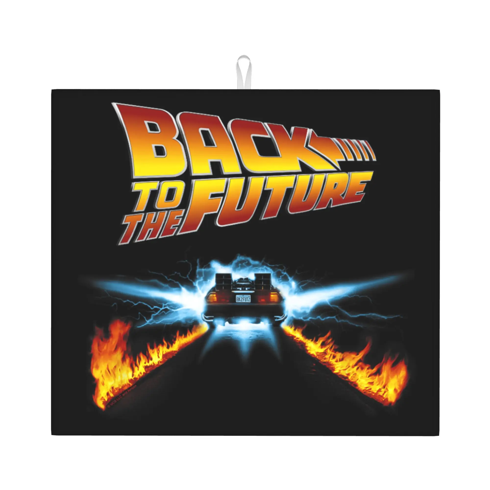 Movies Race Cars Back To The Future Non‑Slip Waterproof Absorbent Barware Tableware Oil Proof Bathroom Drying Mat For Kitchen