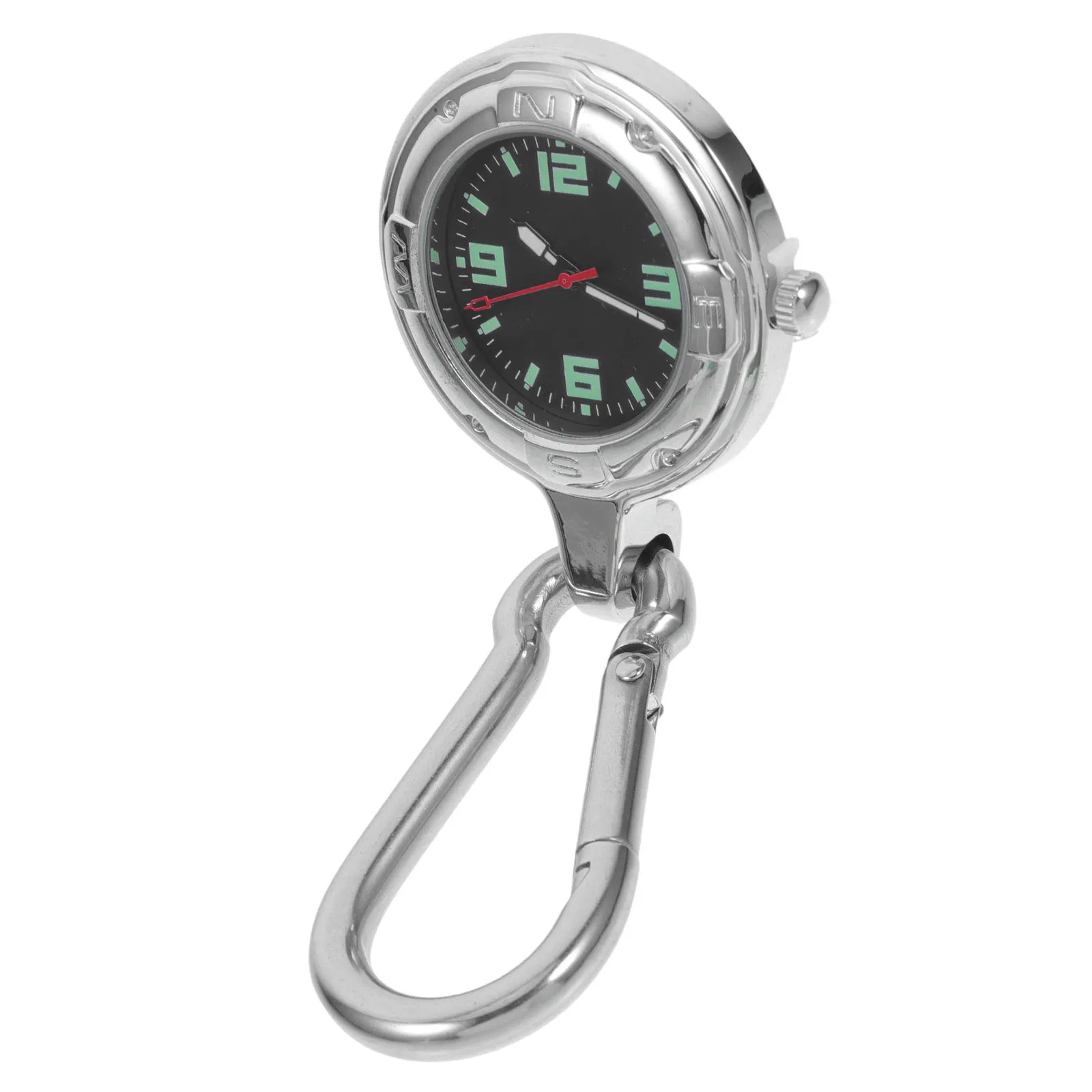 1 قطعة ساعة تسلق الجبال خطاف مشبك للجنسين في الهواء الطلق التخييم المشي لمسافات طويلة المحمولة السفر معلقة بسيطة ساعة جيب عادية