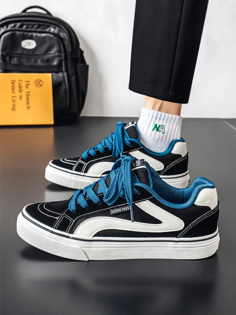 Men's Canvas Shoes 2026 New Style Autumn Trendy All-Match Low-Top Soft-Soled Flat Sports Shoes Suitable for Middle School Stu...