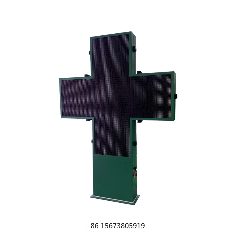 Outdoor P8 Full Color Pharmacy Cross Screen Novastar Control System WIFI/4G/USB LED Sign Board