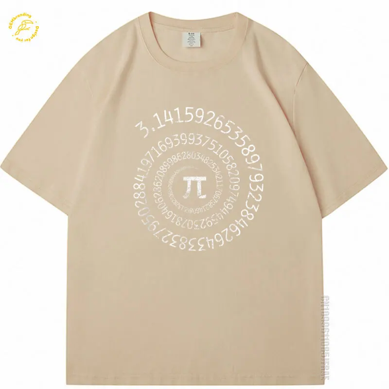 

2025 100% Cotton Man Tshirt Pi Day Spiral Pi Math Oversized T-Shirt Ropa De Hombre Ofertas T Shirt Masculinas 키티 티셔츠