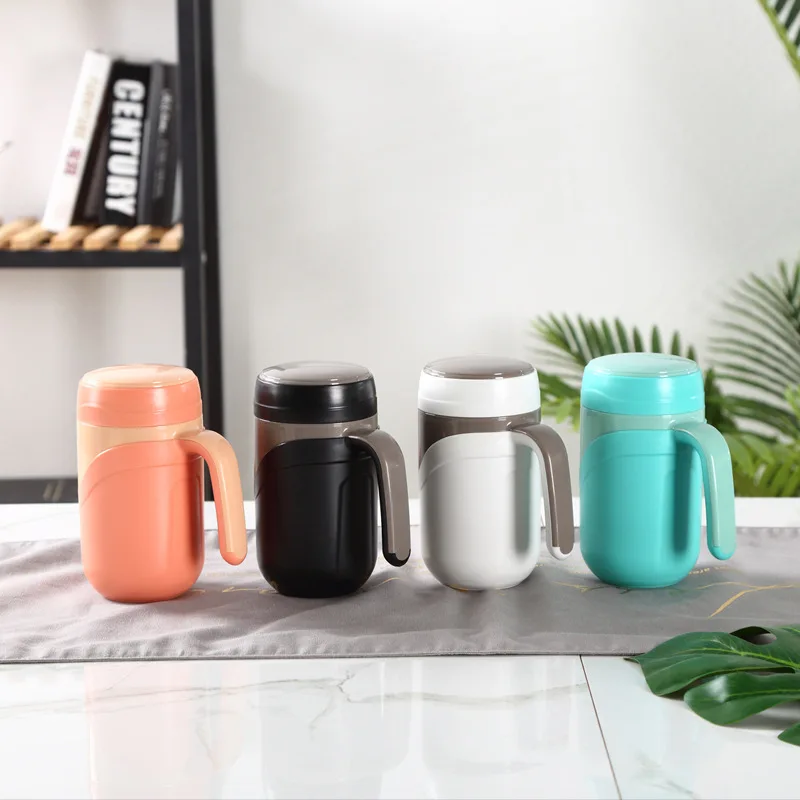 

Ceramic inner insulated cup with handle, household, office, men and women's tea making cup, student portable outdoor water cup