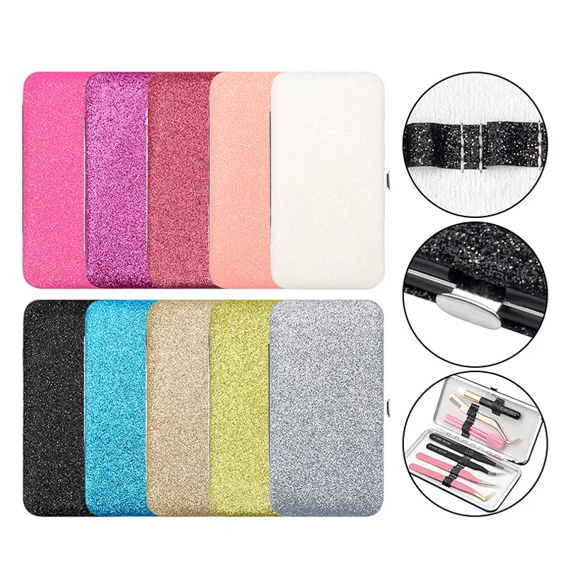 Bolsas profesionales para pinzas de pestañas, extensión de pestañas, pincel de maquillaje, delineador de ojos, estuche para pinceles de labios, caja protectora de almacenamiento de herramientas cosméticas