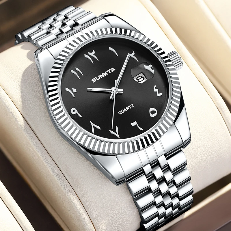 SUNKTA السيدات ساعات مضيئة العلامة التجارية الفاخرة مقاوم للماء كوارتز ساعة معصم المرأة بسيطة أنيقة سوار ساعة هدية للنساء #6