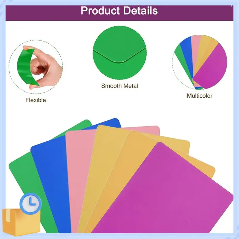 Populaire 200 Stuks Metalen Visitekaartje Blanks, 1/64 INCH Dikke 3.4X2 Inch Aluminium Lasergravure Materialen Unieke Kaarten