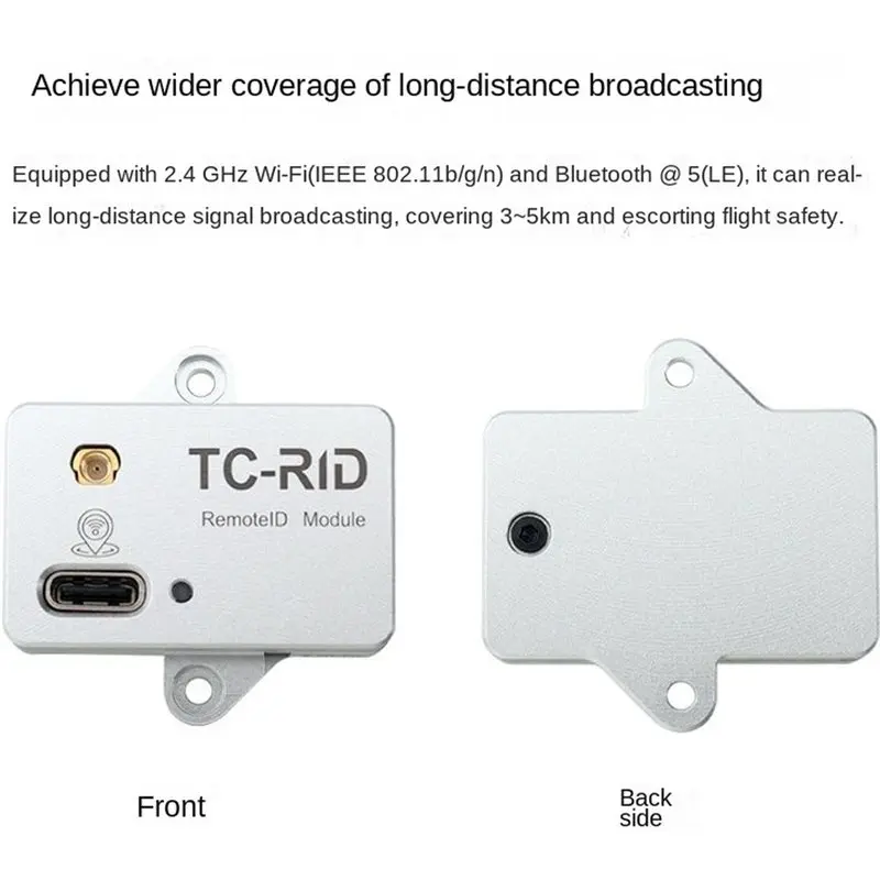 Reliable-For UAV Flight Controller Compatible Drone Remote ID Broadcast Module TC-RID Drone ID Module Supports Dronecan USRT Ser