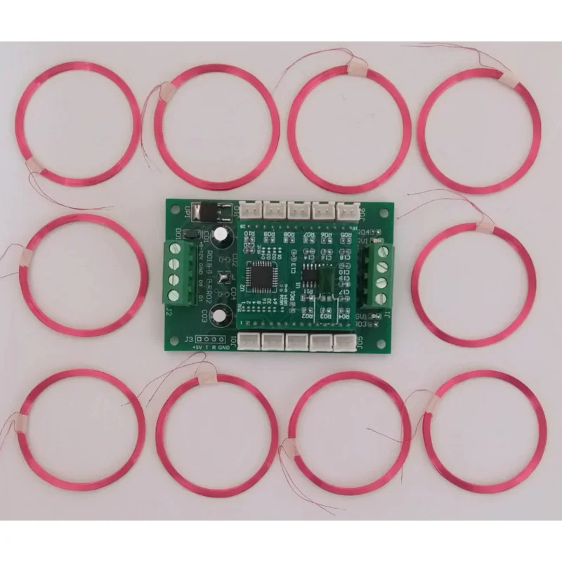 RFID Multi-coil Card Reader   Module 10-channel Readable  RS485 Evaluation Board