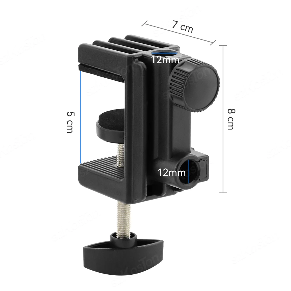 Universal Bracket Clamp For Long Arm Phone Tablet Holder Stand Replacement Part Desktop Clip For Microphone Desk Lamp Ringlight