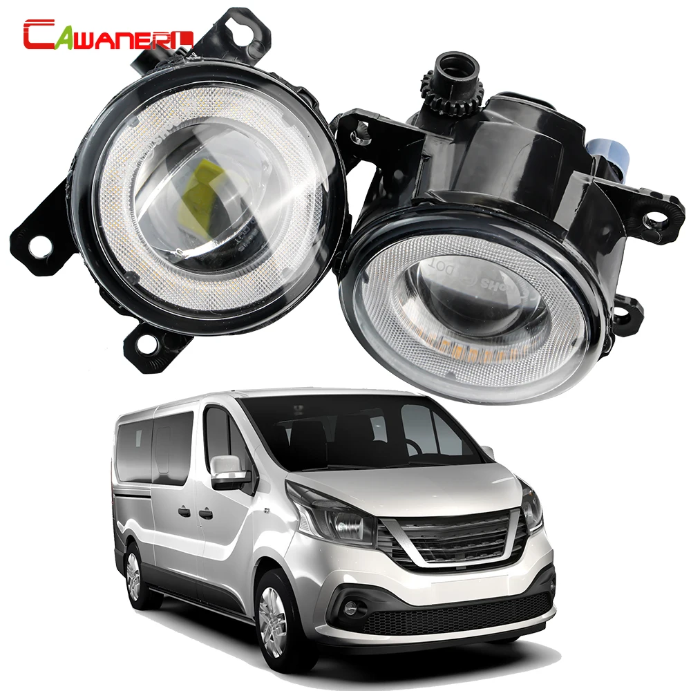 2 X H11 LED Fog Light Angel Eye DRL Car Fog Daytime Running Lamp For Nissan NV300 Primastar 2014 2015 2016 2017 2018 2019 2020