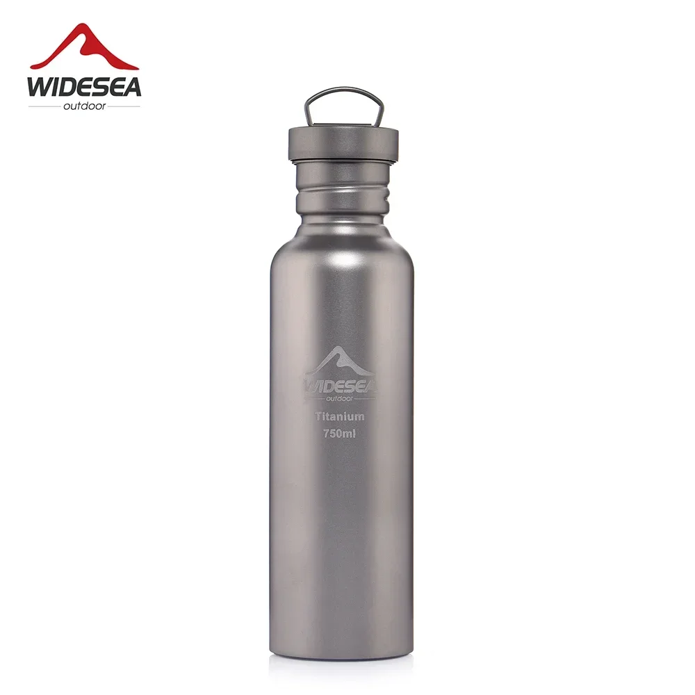 

Widesea Camping Titanium Cup Water Bottle 750ml Sport Kettle Running Motivational Outdoor Ultralight Hiking Drink Mug Cycling